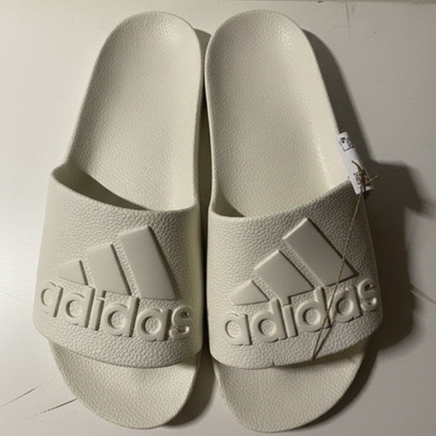 Adidas Adilette Aqua Men's Beige Slip-On Sandals Size 12